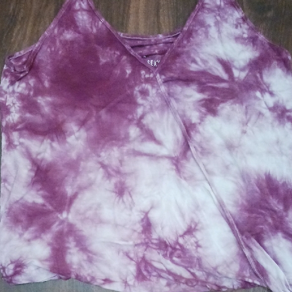 American Eagle Tie-Dye Purple Women's Tank - Picture 2 of 6